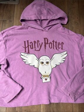 H&M Soft Purple Harry Potter Hoodie with Hedwig Graphic